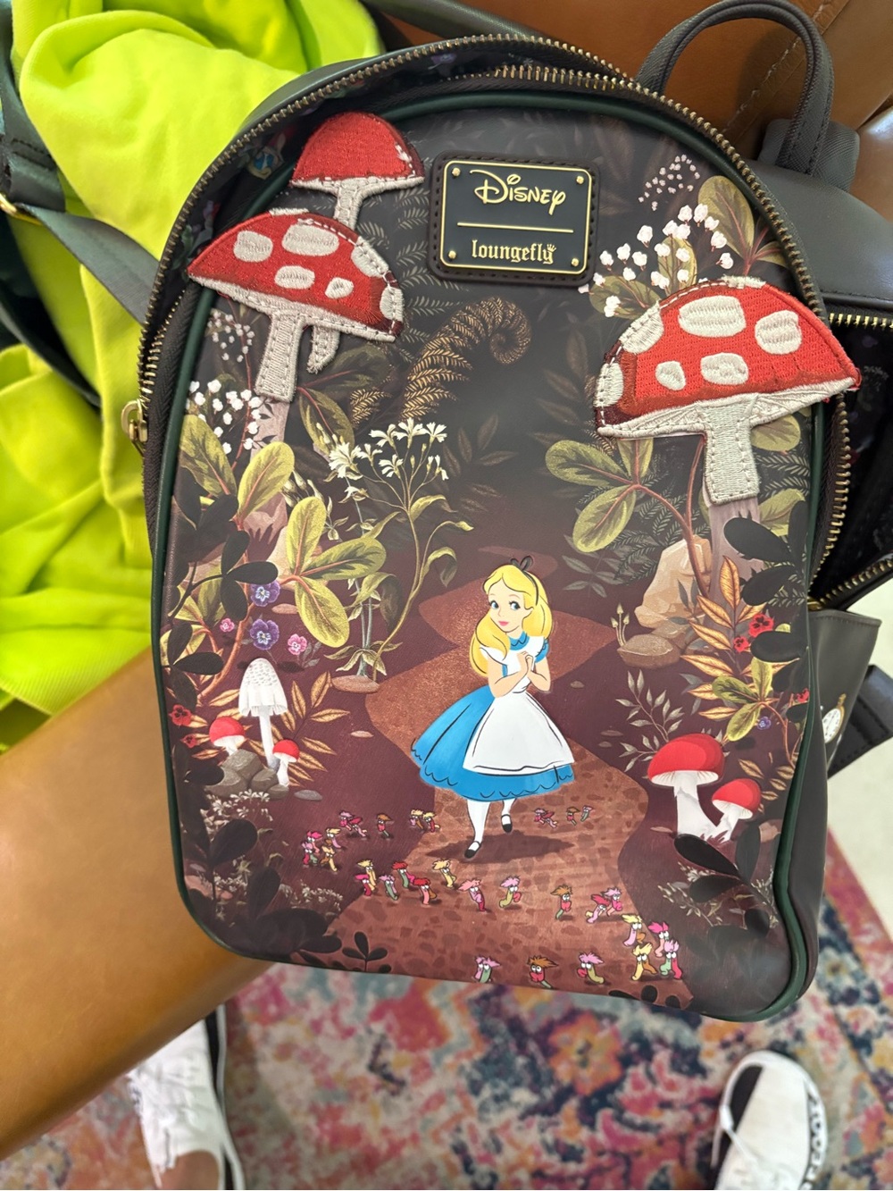 Loungefly Alice in Wonderland Mini Backpack - Black, Blue, Red, Brown
